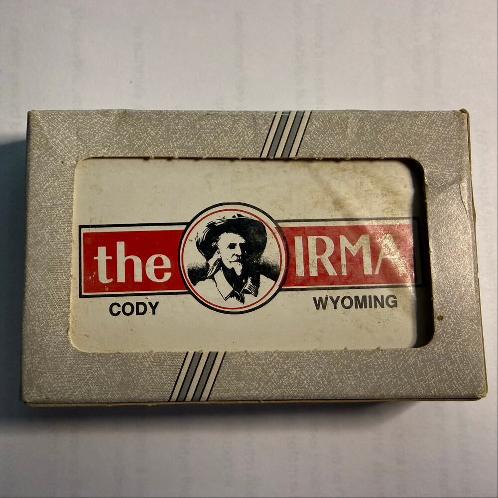 Playing Cards Plastic Wild Bill The Irma Cody Wyoming Vintage NIB